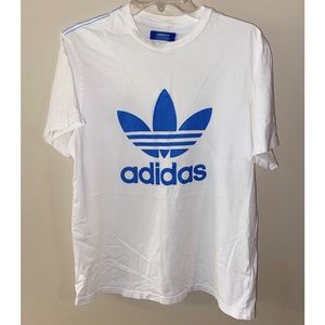 White Adidas logo t-shirt
